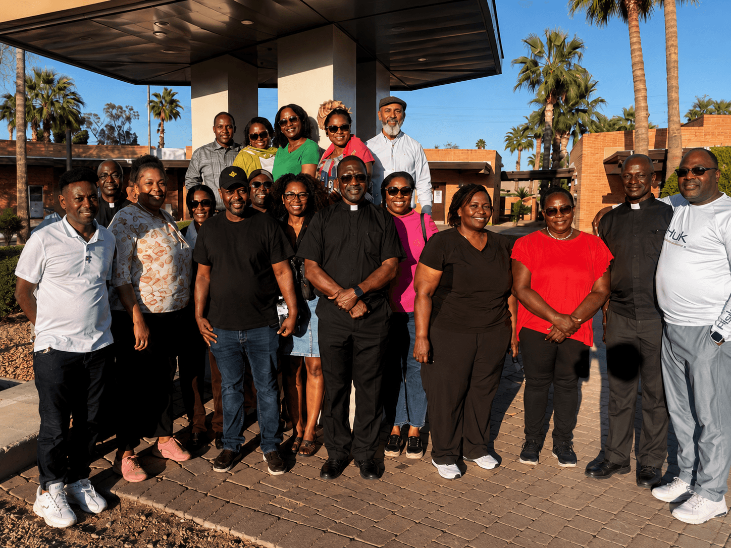 African Catholic Community Association of Phoenix, Arizona members gathered outside St. Helen Catholic Parish
